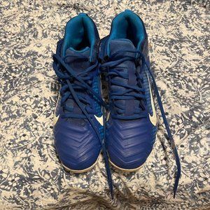 Nike Mens Alpha Menace 2 Shark AQ7653-400, Football Cleats, Blue/White, Size 11